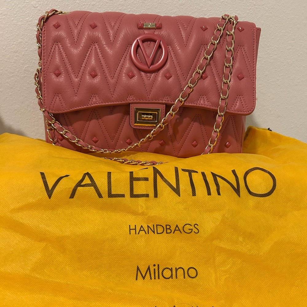 Valentino Rose Quilted Shoulder Bag